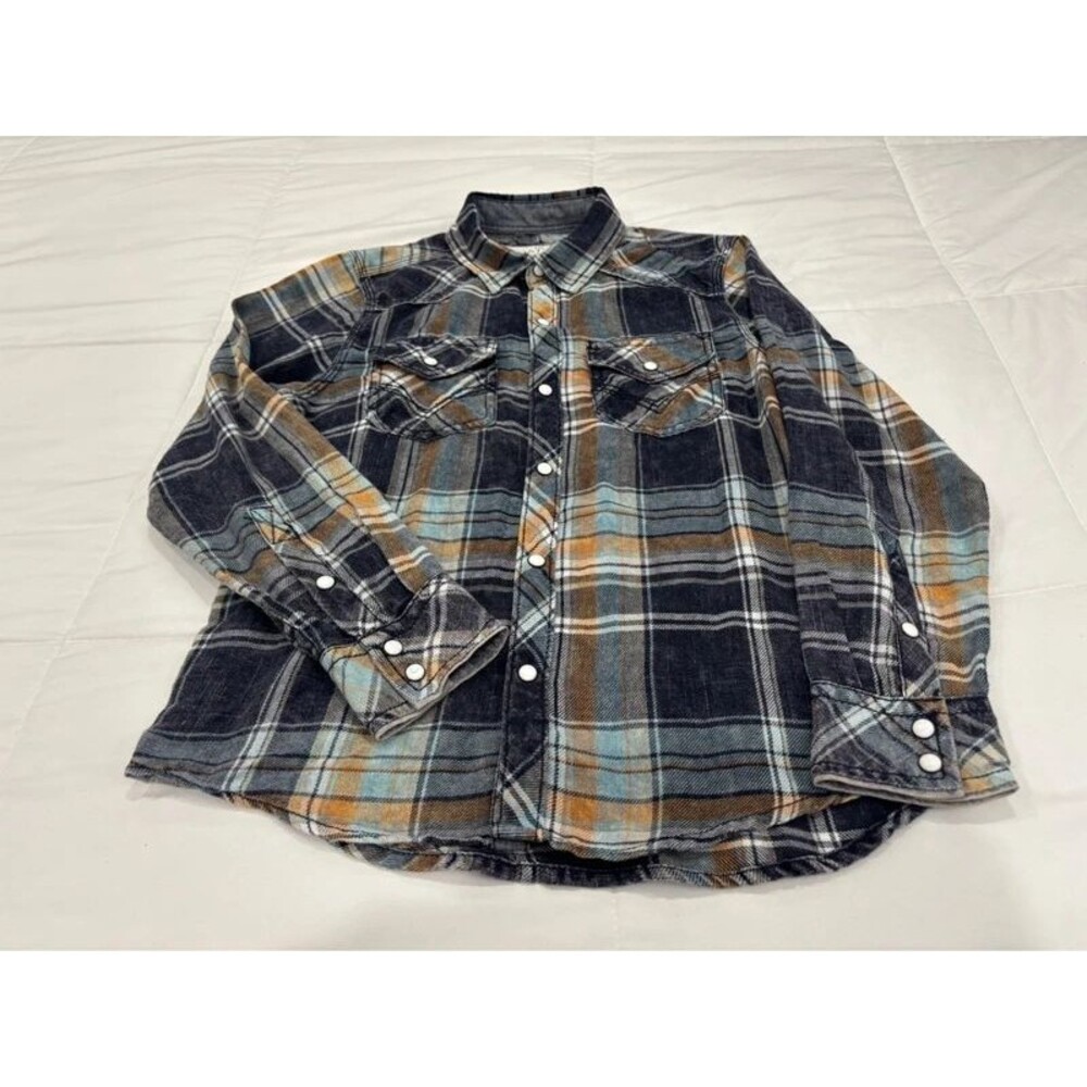 Boys BKE Plaid Medium (10-12) Flannel
